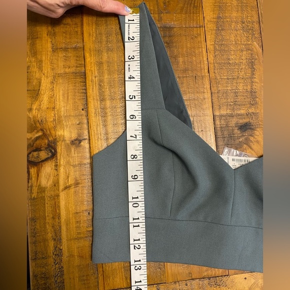 NWT Madewell Sweetheart-Neck Bralette Top Architect Green Sage Corset Crop Tank - Picture 12 of 12